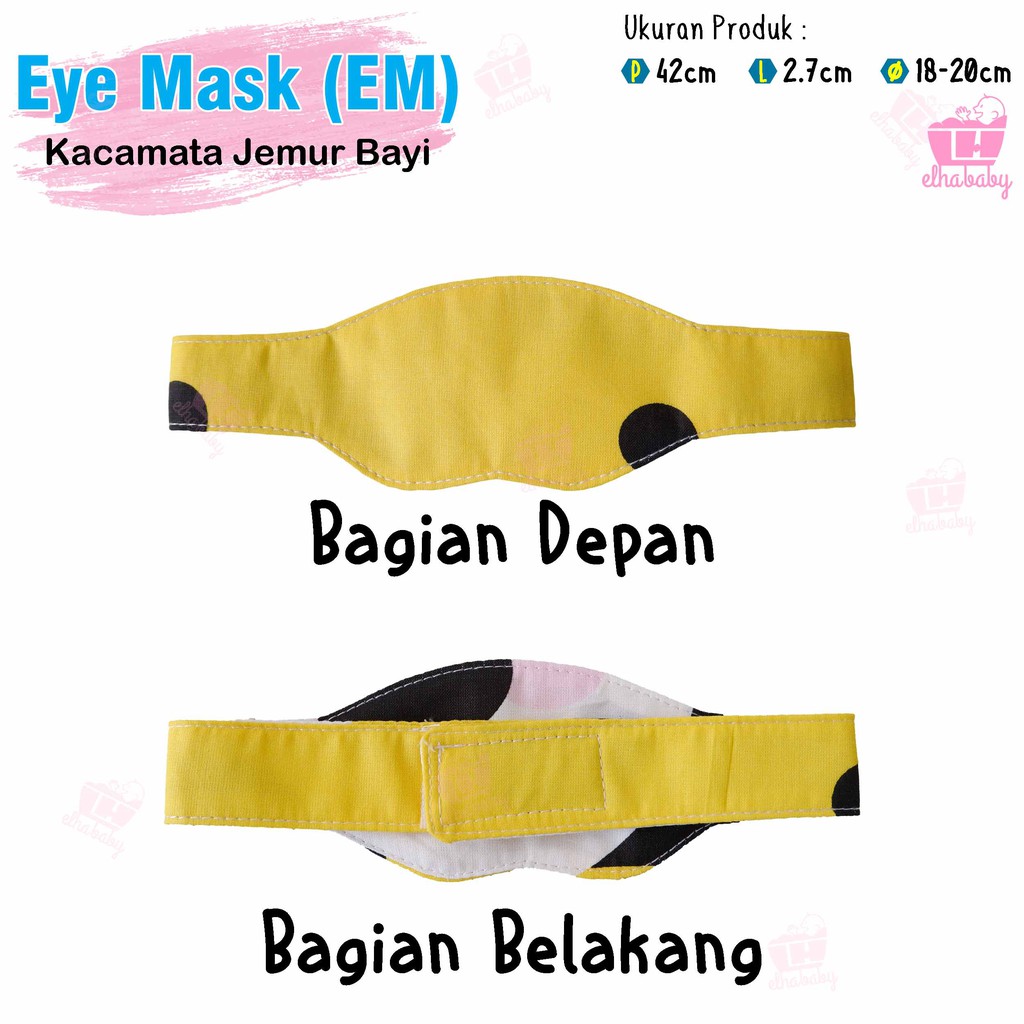 Kacamata Jemur Bayi Berjemur Kaca Mata Baby Eye Mask Original Karakter Murah