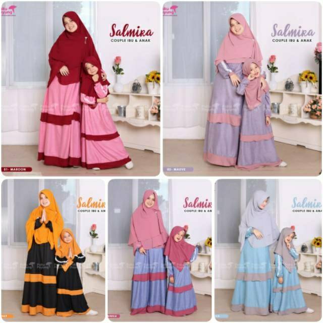 GAMIS COUPLE MOM/IBU DAN ANAK SALMIRA SERIES PPC(GSSP) ORI BY PAKU PAYUNG