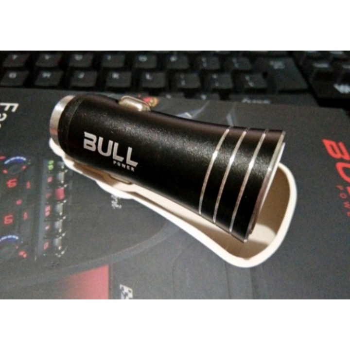 CHARGER MOBIL BULL BESI DUAL USB 2.1AMPERE ORIGINAL 100%