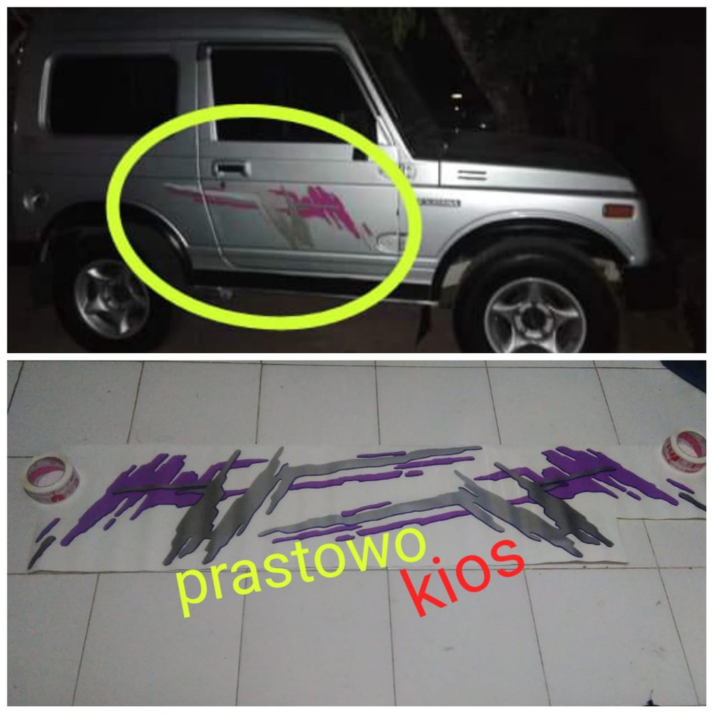 Sticker stiker Lis bodi striping Suzuki Jimny katana 97