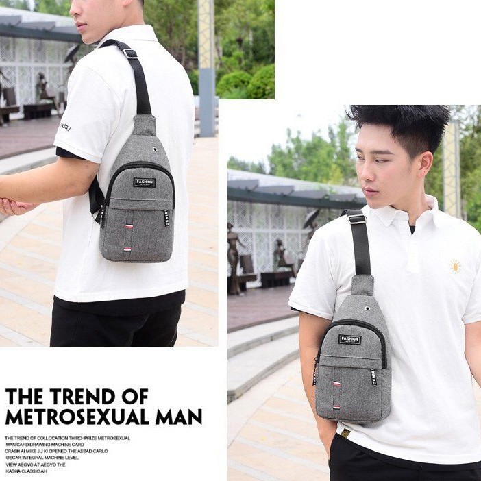JOS0010 Tas Selempang Fashion Pria / Tas Bahu Pria / Shoulder Bag / Ada Lubang Headset &amp; USB