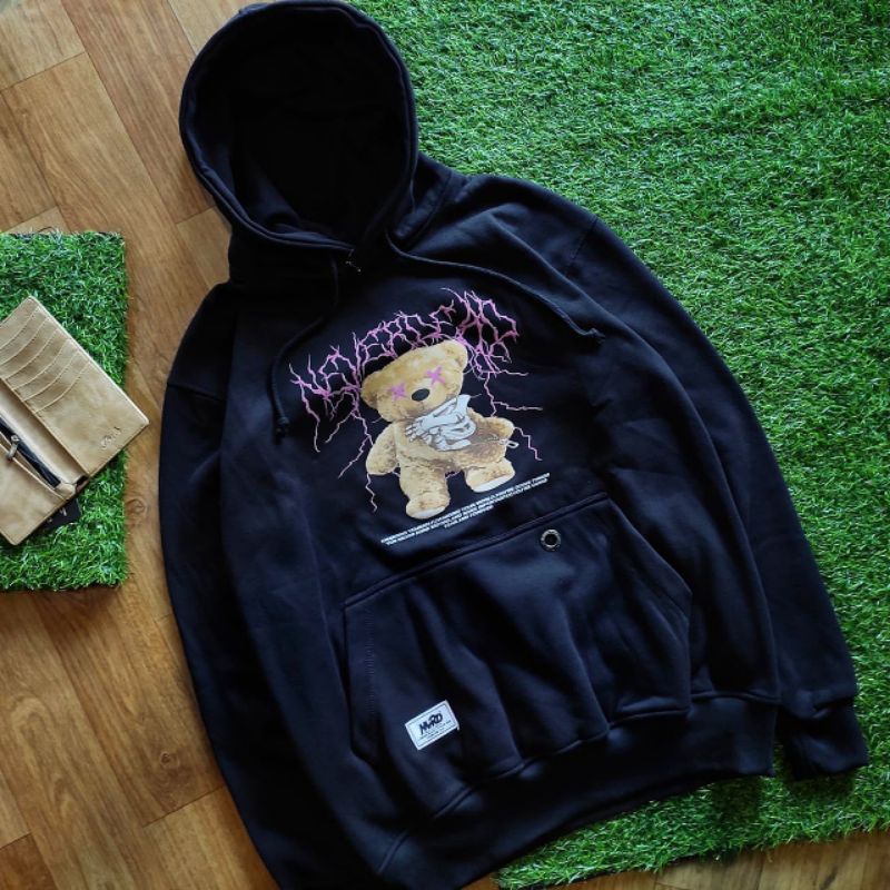 TRIPLE XTREME - HOODIE HITAM BEAR - NEVERDEAD 002