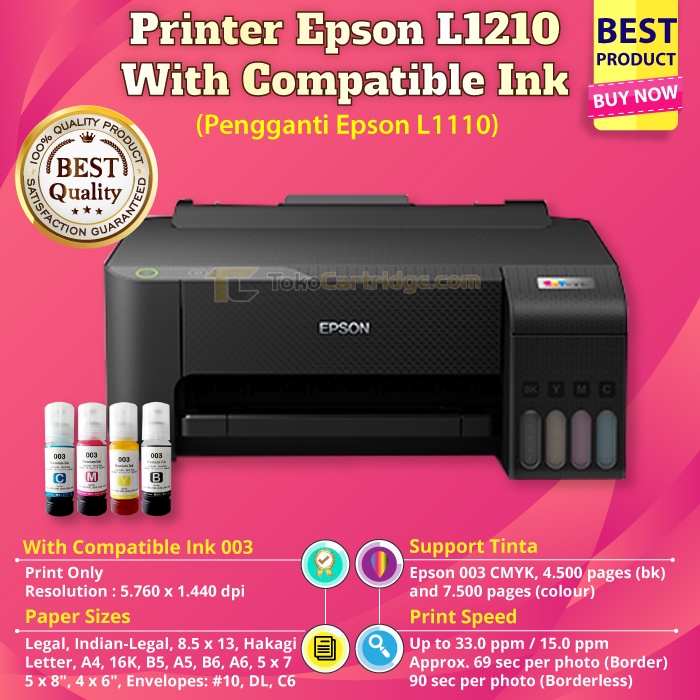 Printer Epson L1210 Pengganti Dari L1110 New Baru Garansi Resmi