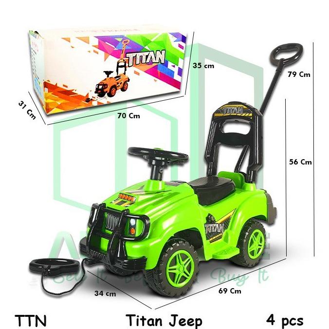 TTN Jeep Mobil Mobilan Duduk Dorong Bisa Dinaiki Dinaikin Mainan Anak - TTN HJ ---Terbaru---