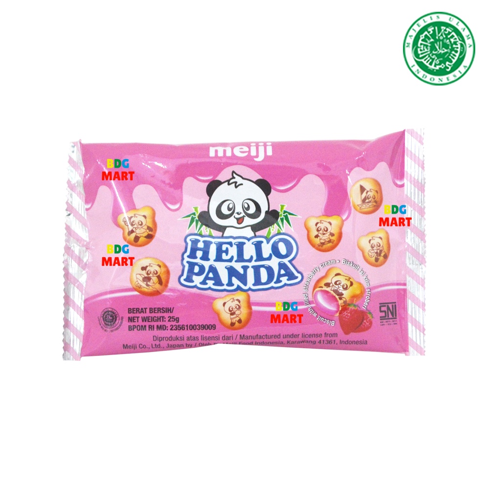 

ECER Hello Panda Strawberry Kue Biskuit Bentuk Panda Rasa Stroberi Halal MUI - 25gr