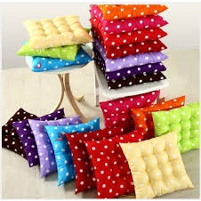 (COD) Bantal Alas duduk // Bantal Kursi Nyaman lembut // motif Polkadot