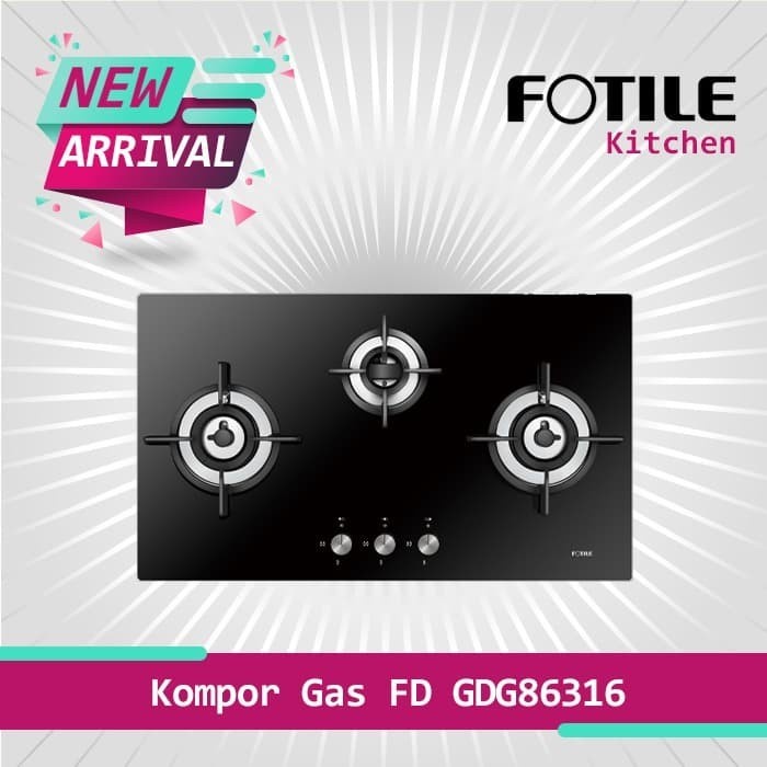 FOTILE Kompor Tanam 3 Tungku GDG86316 - HOB BUILT-IN GAS