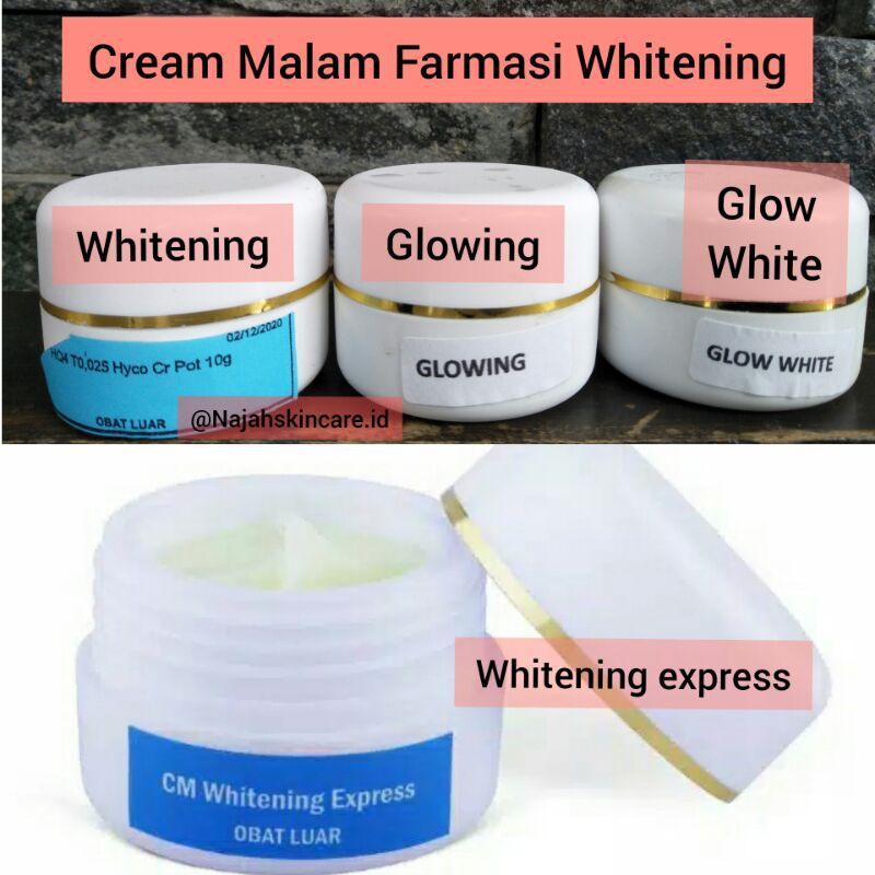 cream whitening farmasi/cream malam whitening/cream kusam farmasi