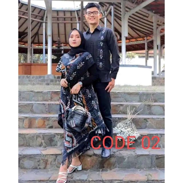 READY STOK baju tenun couple - baju kondangan - tenun couple - set couple - baju tenun wanita - outer wear - outer tenun - outer etnik - baju tenun - baju kondangan - couple tenun - tenun ethnic - set couple tenun - tenun murah - BAJU TENUN SENA DRESS 05