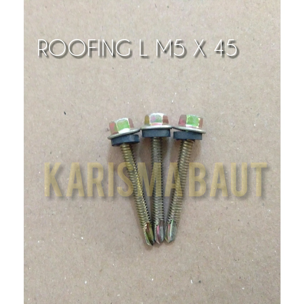 Sekrup roofing kuning #5 x 45/sekrup roofing 5x45 (4.5cm)