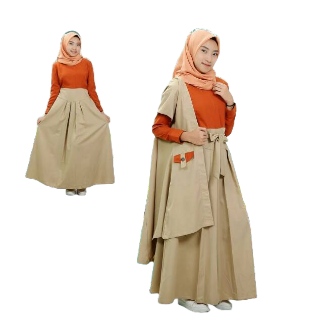 D'hanna - Youra Teen Mocca Gamis Cardigan Kardigan Remaja Emak Outer Inner