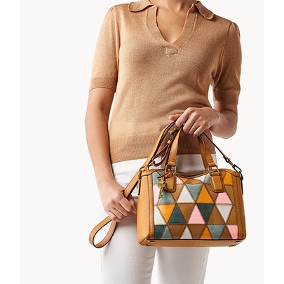 TAS FOSSIL JACQUELINE SATCHEL LIGHT PATCHWORK ZB1681195