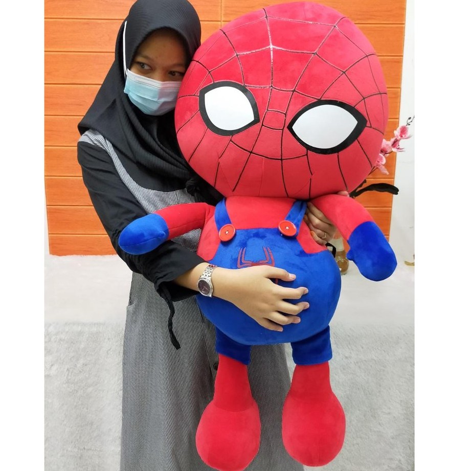 Boneka Spiderman Overall Size 100cm/28&quot;/boneka Roumang Jumbo/boneka Burung Hantu/Boneka Spiderman Jumbo/Boneka Spiderman Besar