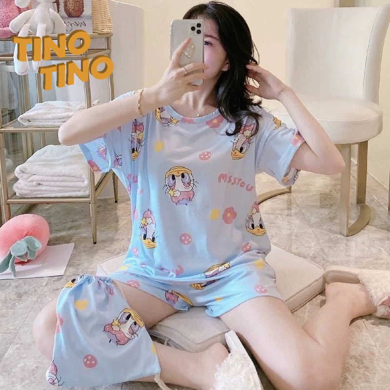 CJSW-S TINO TINO Baju Tidur Piyama Set Pendek Berbagai Macam Motif