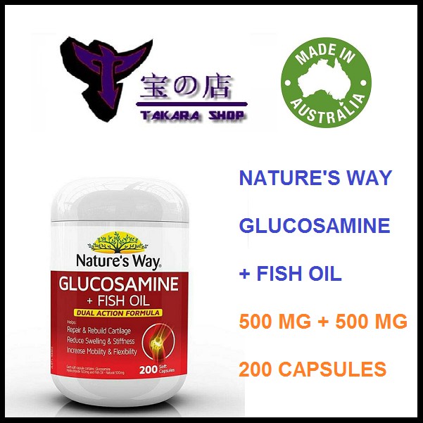 Natures Nature's way glucosamine 500 mg + fish oil 500 mg isi 200
