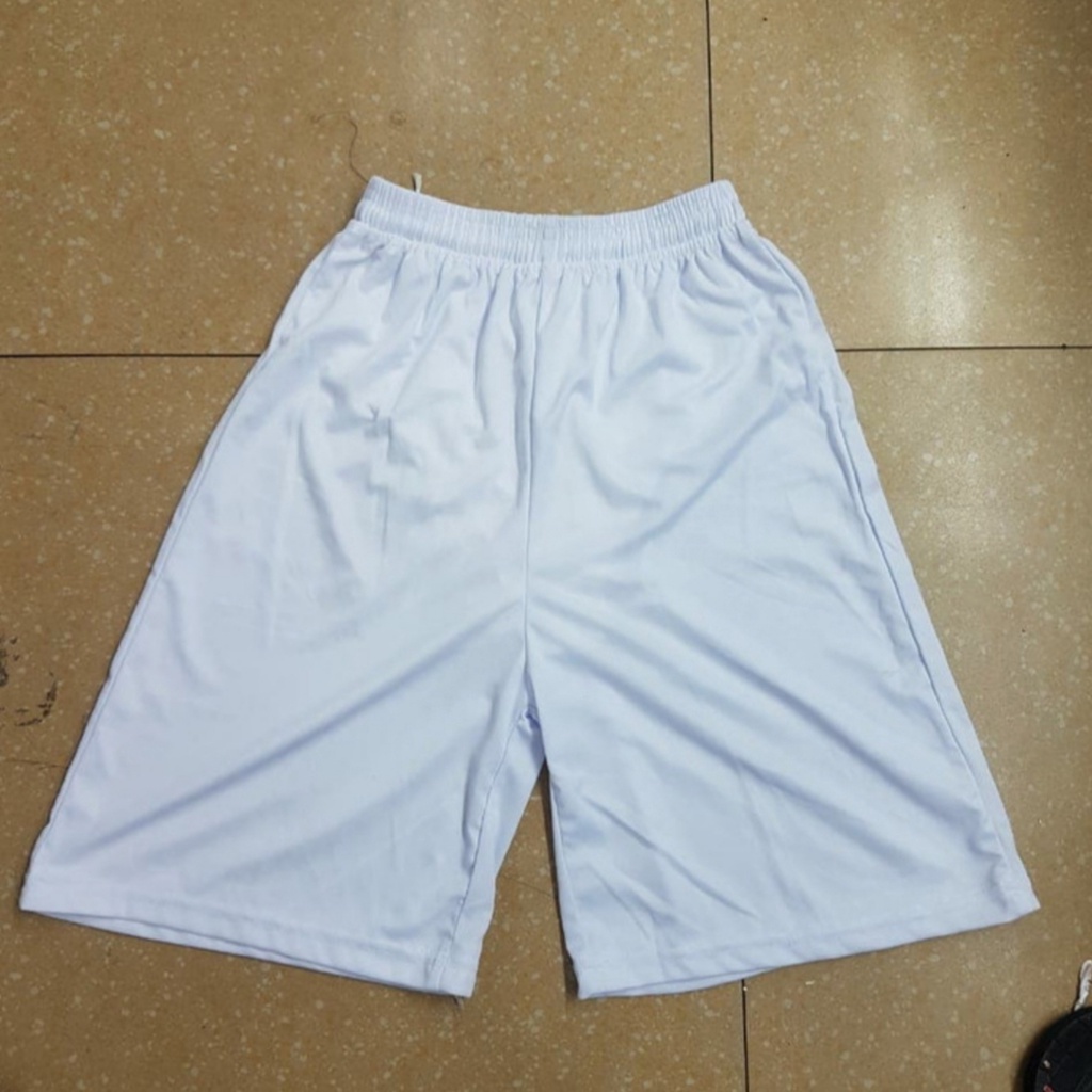 CELANA PENDEK PUTIH POLOS - CELANA BOLA FUTSAL PUTIH POLOS PUTIH POLOS