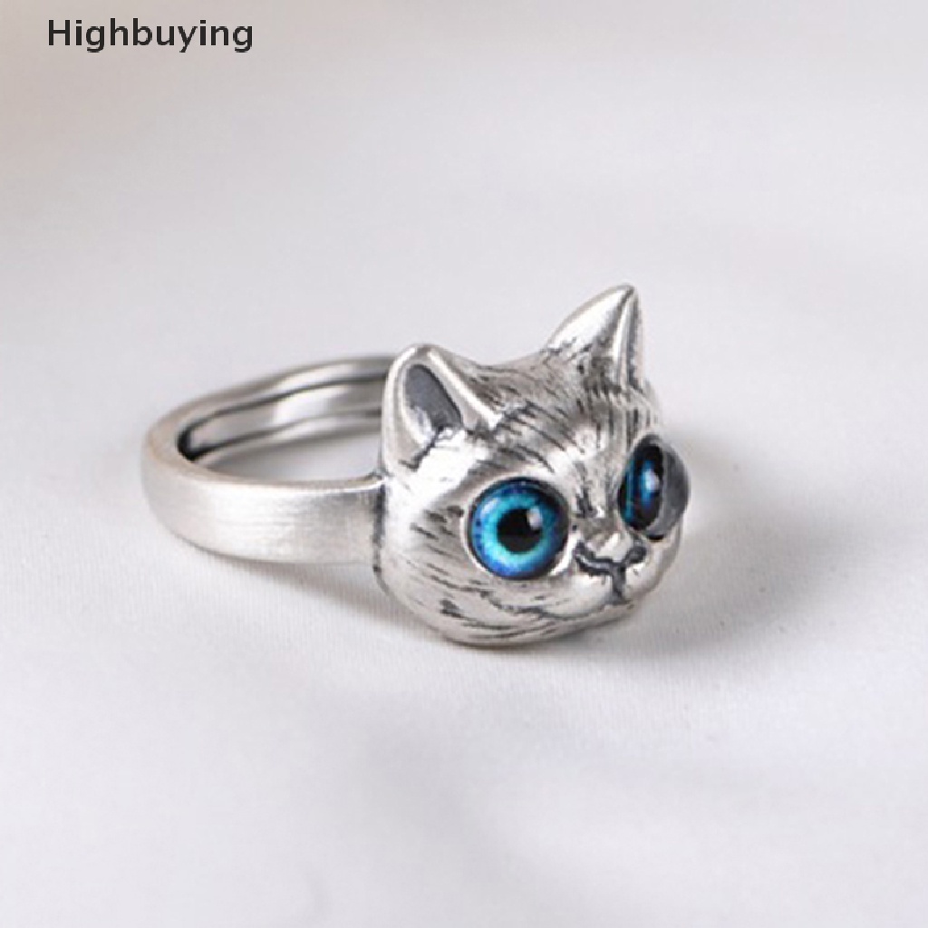 Hbid 2022 Cincin Terbuka Model Kucing Kecil Lucu Gaya Vintage Untuk Wanita