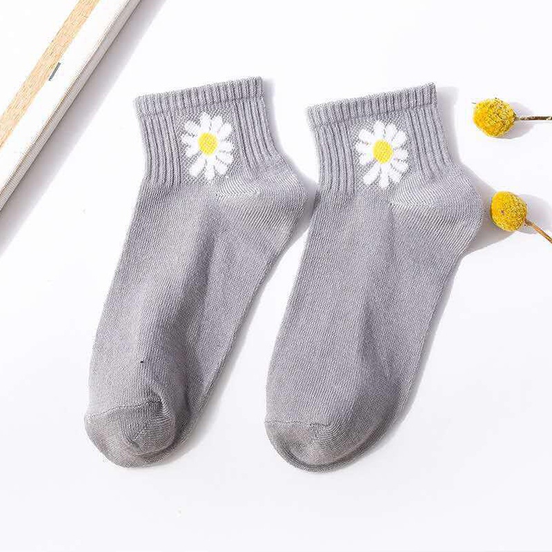 Kaos Kaki Ankle Pendek Lucu Tebal 1kg muat 86pcs Motif Brown Import Lembut GANNISE KK0002-KK0005 GRAY