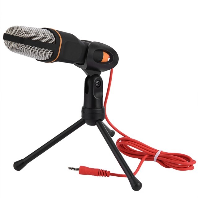 Professional Microphone Jack 3.5mm pas di HP untuk Live plus tripod, bikin konten Youtube / Smule / Karaoke / TaffSTUDIO Mikrofon Kondenser Studio dengan Stand - SF-666 Warna Hitam / karaoke microphone /  microphone HP