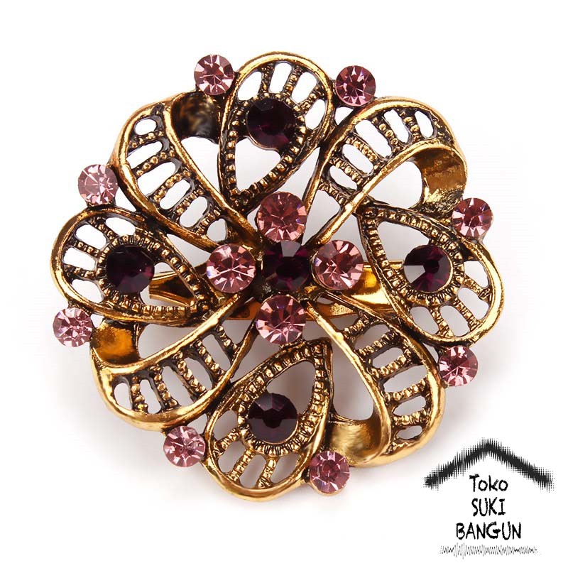 BRK 013-016 Bros Pin Mungil Bunga Wanita Fashion Flower Brooch Women