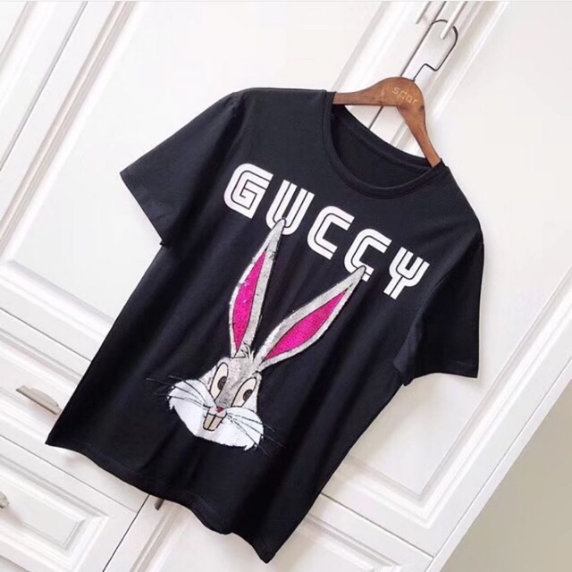 Kaos Gucci Bunny Black / T Shirt Gucci