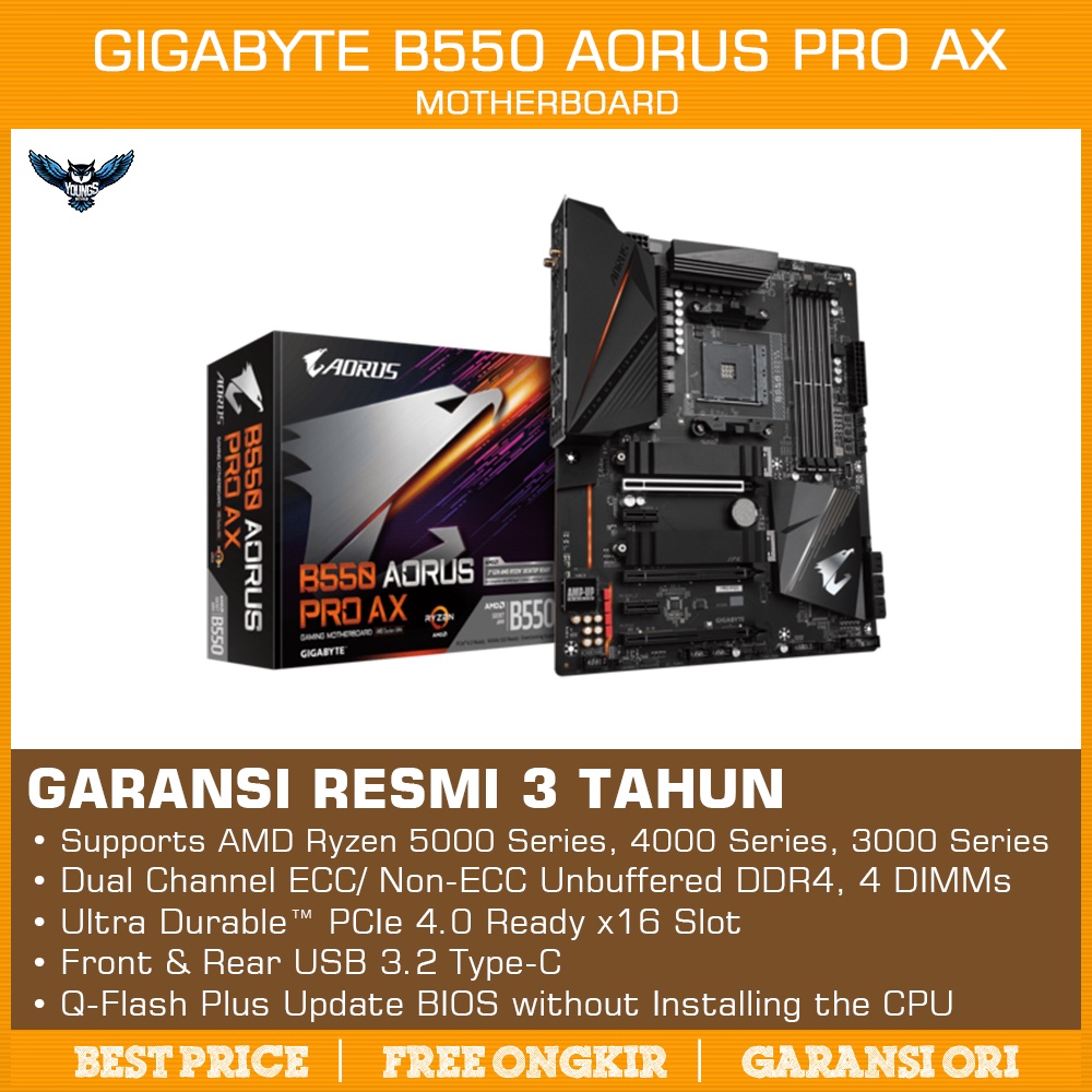 Gigabyte B550 AORUS PRO AX | Motherboard AMD B550 AM4 ATX