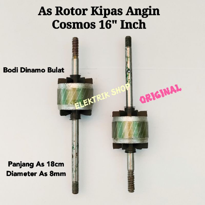 AS ROTOR KIPAS ANGIN COSMOS 16&quot; INCH ORIGINAL MODEL BODY DINAMO BULAT/BAKPAO