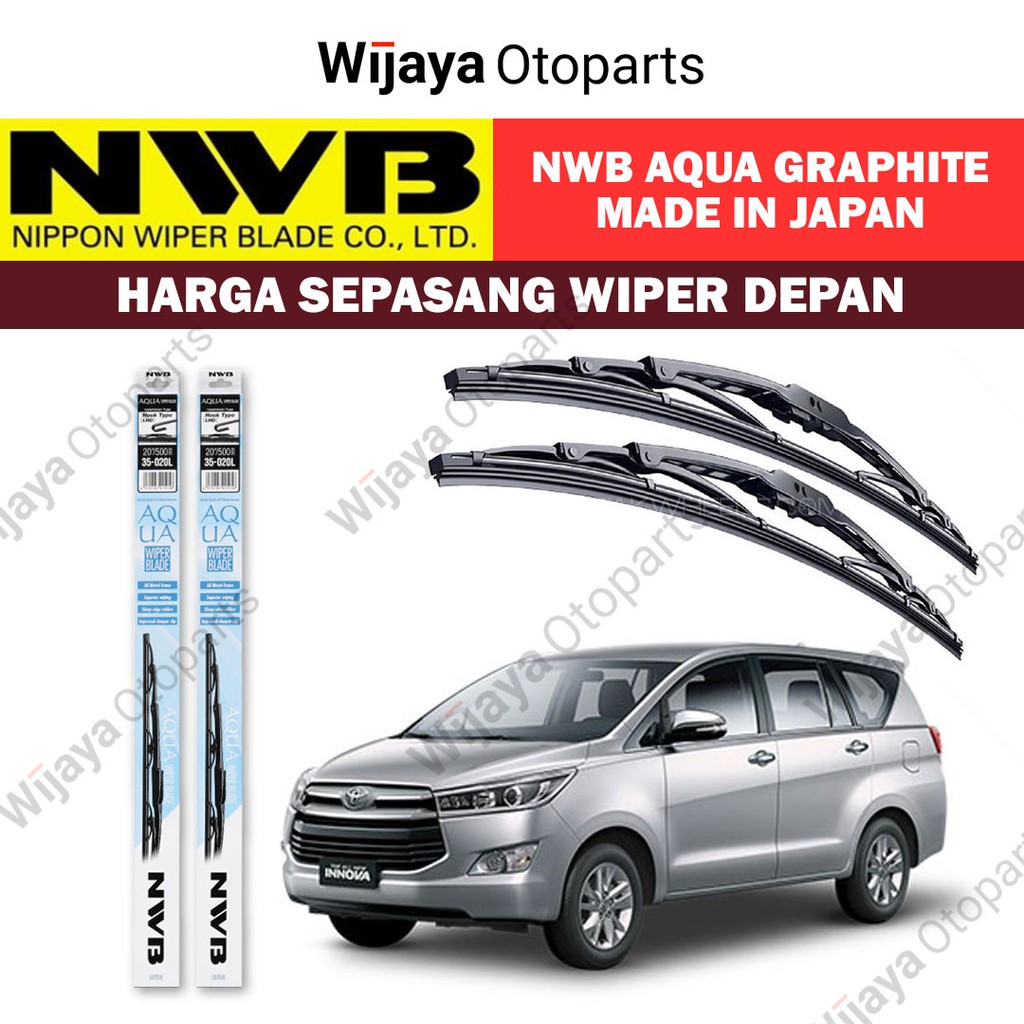 Wiper Blade Depan Innova Reborn NWB Japan Aqua Graphite 26/16