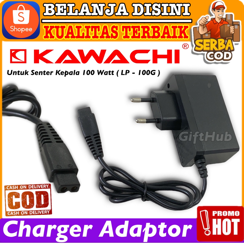 Jual Kawachi Charger Adaptor Senter Kepala Kabel Colokan Angka Untuk