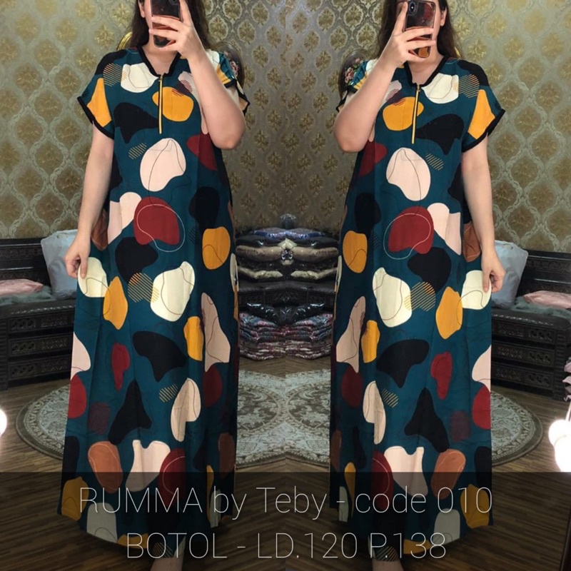 Daster Arab TEBY RUMA Series Dress Rayon Super Originanal Best Seller-Botol Code 10