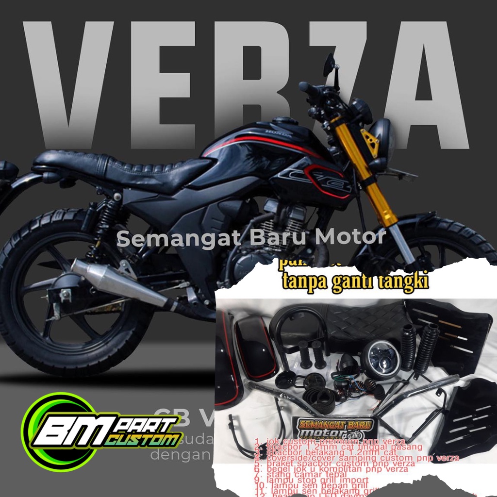PAKET VERZA CUSTOM CB150  VERZA OLD VERZA NEW TANPA GANTI TANGKI SEMANGAT BARU MOTOR