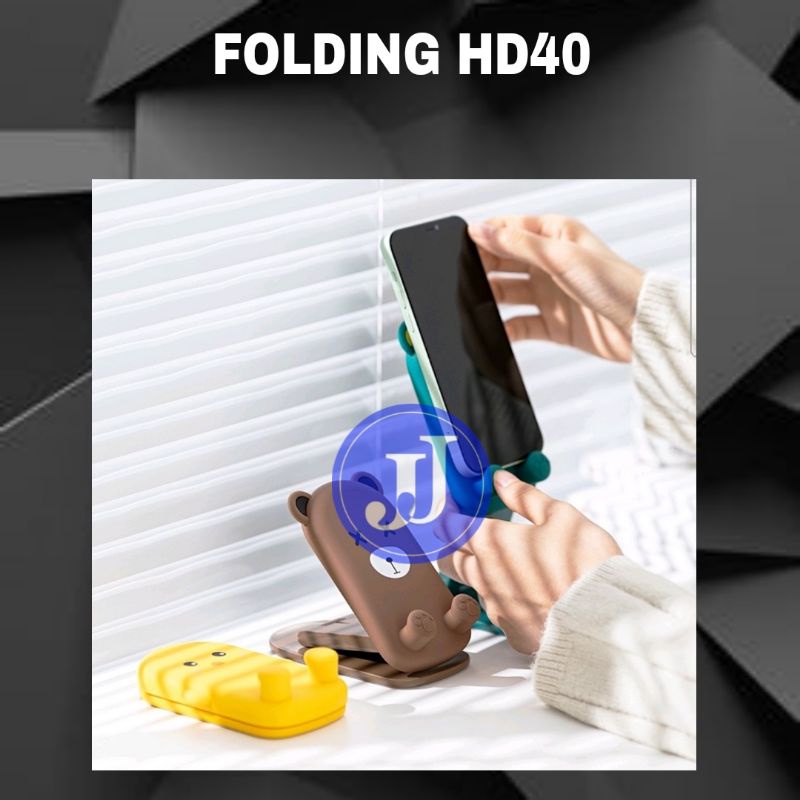 Folding HD 40 Holder Hp Meja Dudukan Handphone Lucu Penyangga Ponsel Karakter Multifungsi Lucu