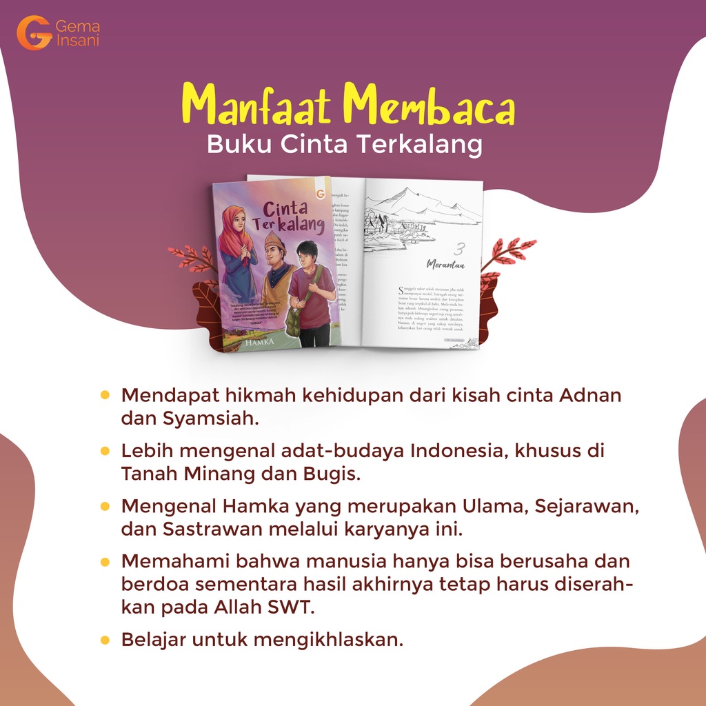 Buku Cinta Terkalang - Buya Hamka - Gema Insani 100% Original