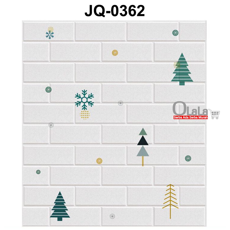 Wallpaper 3D Modern Foam Batu Bata Ukuran 70 X 77 Wall Sticker 3DQT-05-JQ-0362