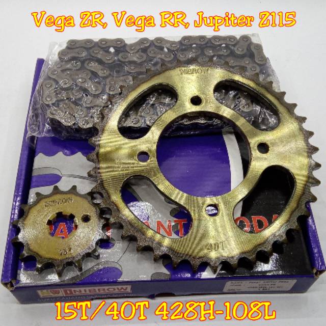 Gear Baja Gear Paket Vega ZR Jupiter Z115 Robot 2010 Gear Depan 15T