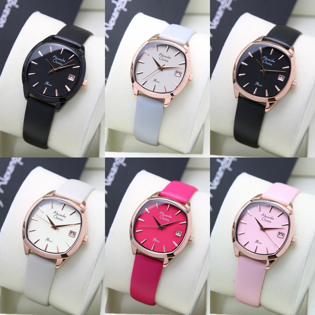 JAM TANGAN WANITA ALEXANDRE CHRISTIE AC 2962 LEATHER ORIGINAL GARANSI RESMI 1 TAHUN