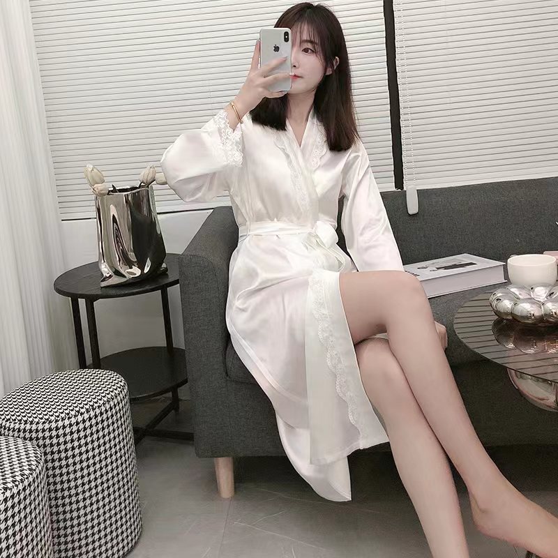 Baru busana Korea jubah mandi tipis / layanan rumah baju tidur seksi