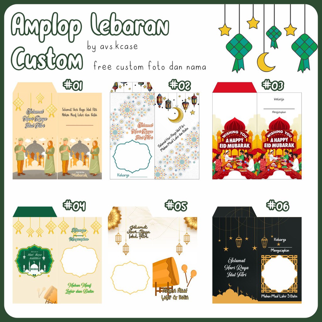 

Amplop Lebaran Custom Premium