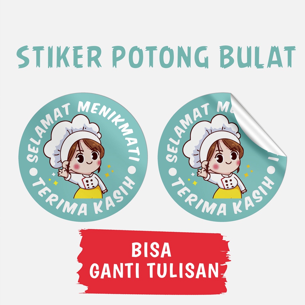 Jual Stiker Label Makan Produk Ukuran 5cm Isi 35 Stiker Shopee Indonesia