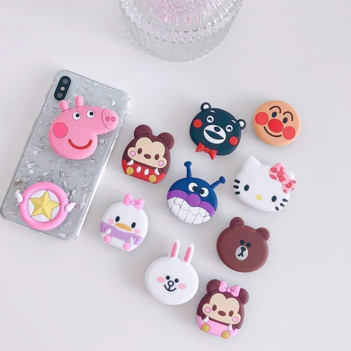MJ134 Pop Socket HP  Lucu 3D Holder Handphone Stand Design 