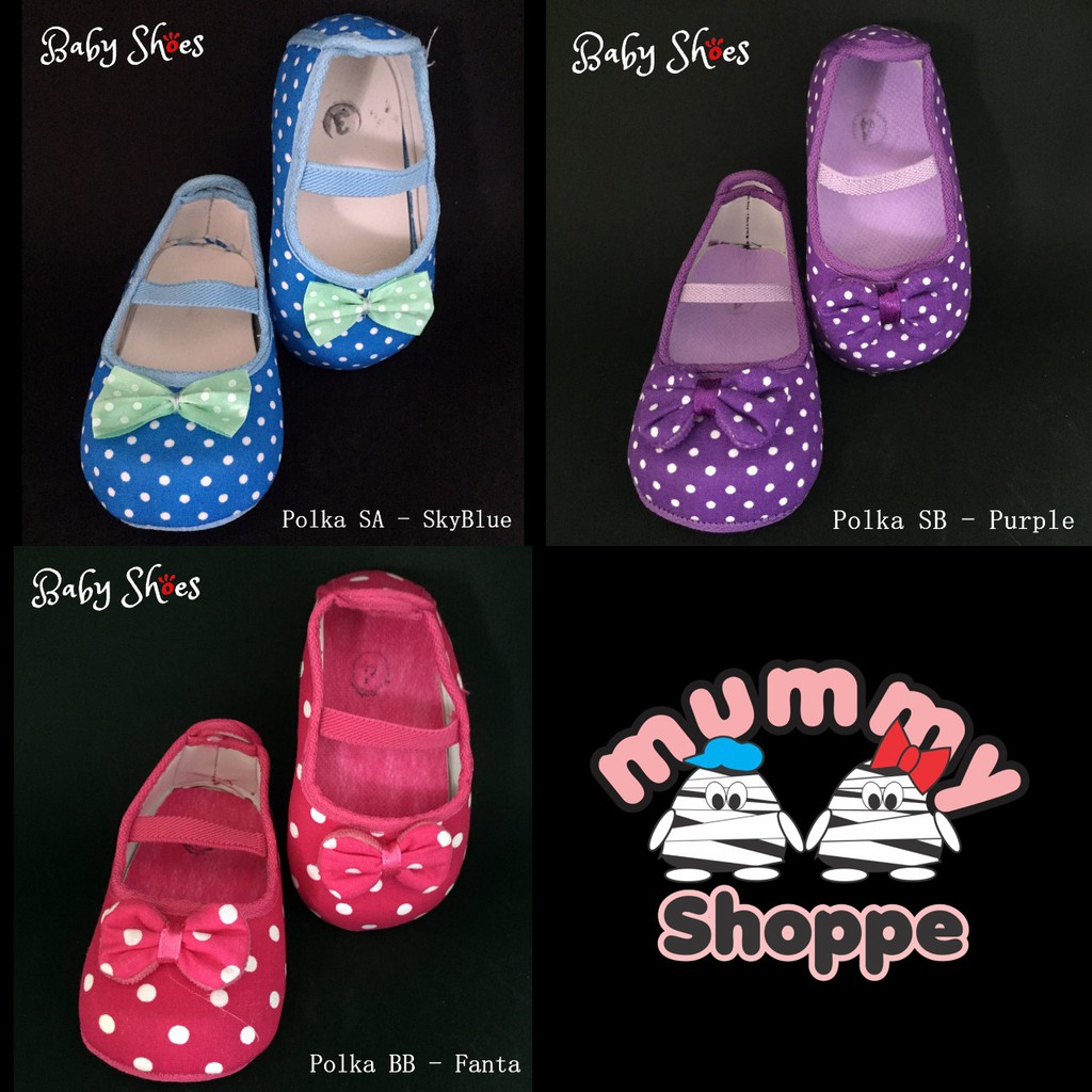 Sepatu Bayi Perempuan Prewalker Baby Girl Polkadot