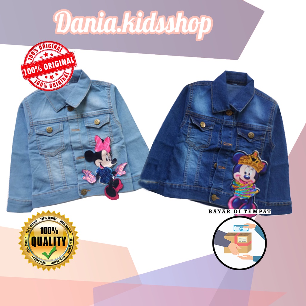 Jaket jacket jeans jean anak perempuan pakaian fashion cewek prempuan untuk bayi 1 2 3 4 5 6 7 8 9 1