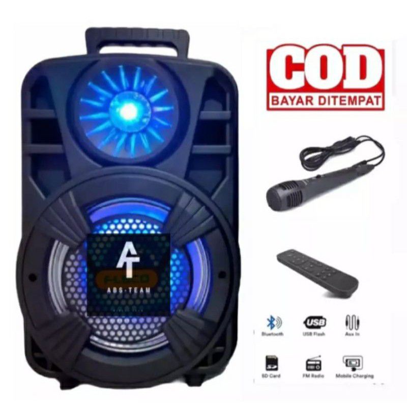 SPEAKER BLUETOOTH FLECO 8'5 INCH F-804N PLUS MIC + REMOTE//SPEAKER KARAOKE//SPEAKER SALON AKTIF