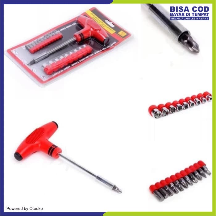 Obeng set Motor ketok sock palu kunci T 24 Pcs Screwdriver Multifungsi