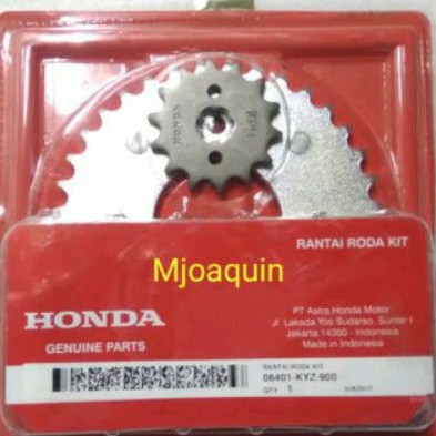 Drive Chain Kit Rantai Gear Gir Set Supra X 125 Helm In Ori AHM 06401KYZ900