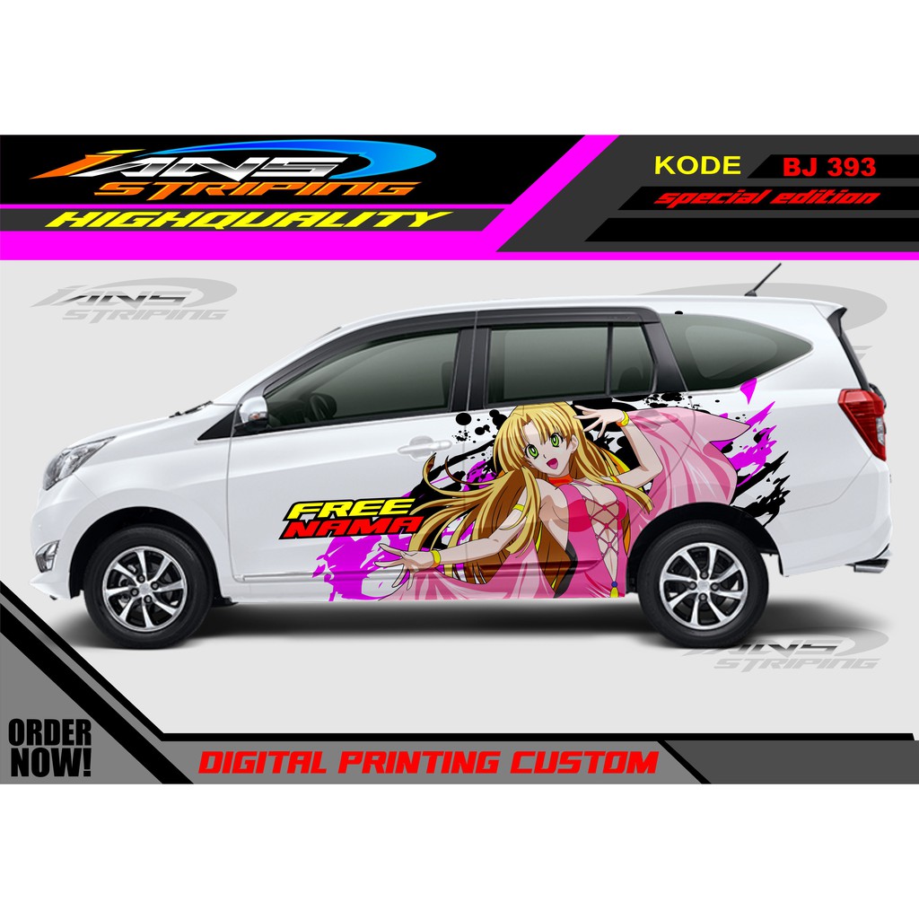 DECAL STICKER MOBIL SIGRA, AVANZA, DATSUN, ERTIGA / STIKER MOBIL / VARIASI STIKER MOBIL / SETRIPING