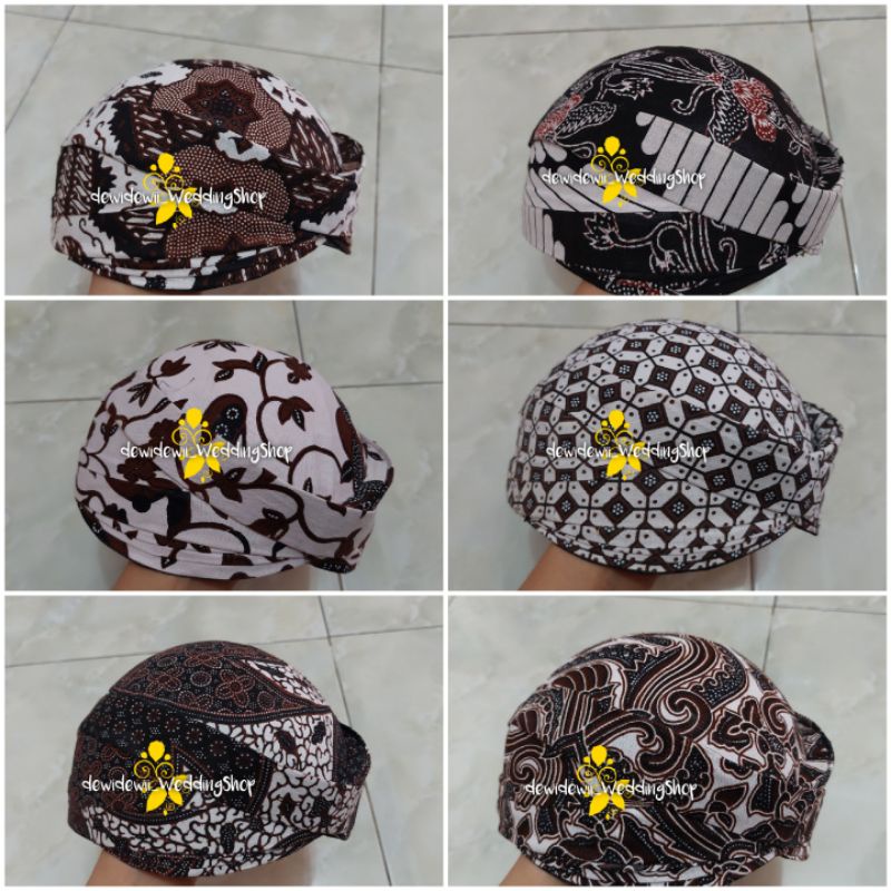 Blangkon Solo, Motif Baru - Warna dasar putih