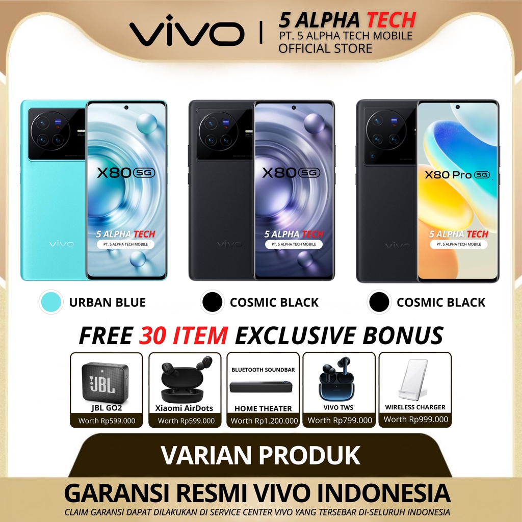 VIVO X80 PRO | X80 5G 12/256GB X80PRO GARANSI RESMI VIVO