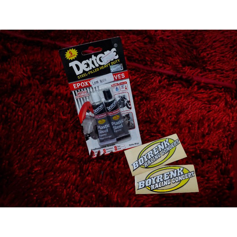 LEM DEXTONE PLASTIC STEEL EPOXY ADHESIVE PLASTIK BESI METAL FOAM KAYU ALUMUNIUM - BOYRENK RACING