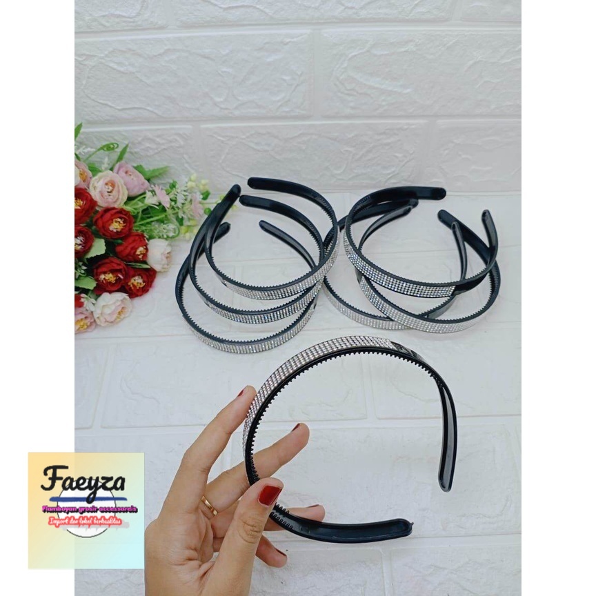 grosir 6 pcs bando mata putih lebar 2cm